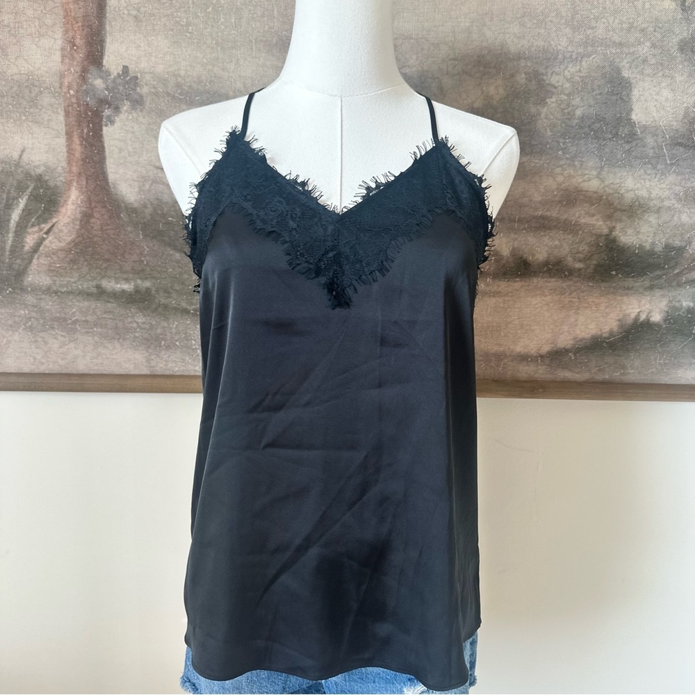 Express Black Satin Lace Cami